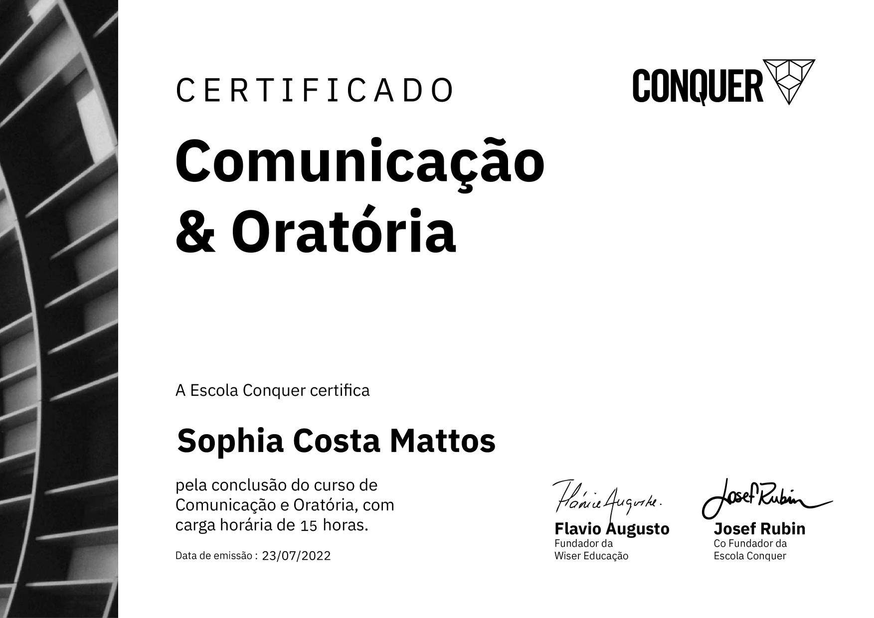 Certificado de Comunicação e Oratória - Destravando a sua comunicação